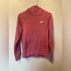 Nike dusty pink cowl neck Hoodie